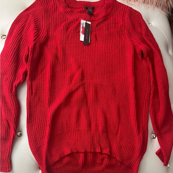 NEW Only Mine Cherry Red Knit Hi-Lo Sweater Size XL - Picture 4 of 15